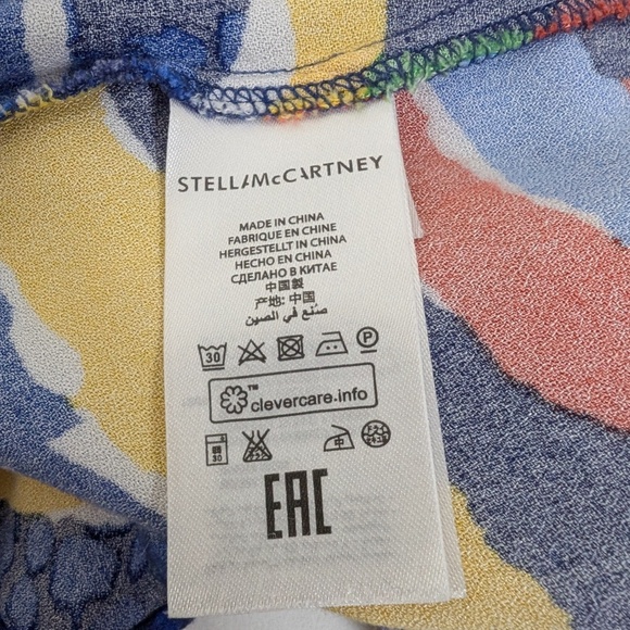 Stella McCartney Striped Dress Halter Pockets Tiered Abstract Pattern Colourful - Picture 5 of 9